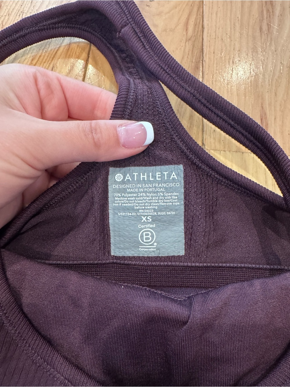 Athleta Ribbed Racerback Tank Top In Purple - Picture 3 of 5